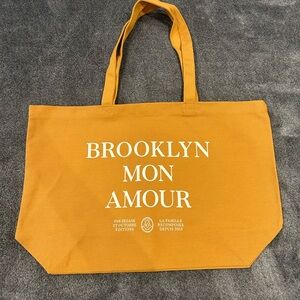 Sézane Brooklyn Mon Amour Orange Tote Bag